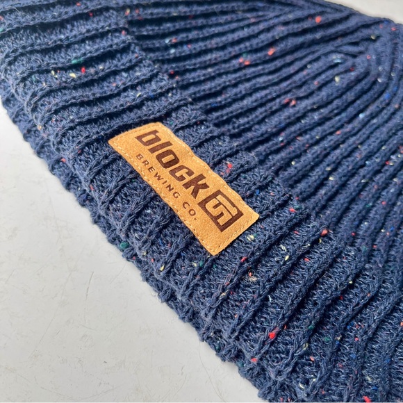 Block 15 Brewing Blue Knit Beanie Hat - Picture 2 of 6